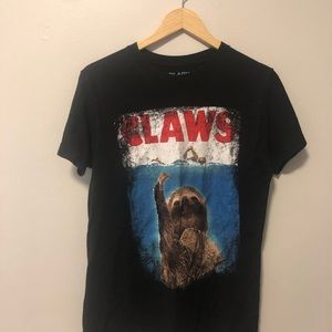 claws sloth graphic T